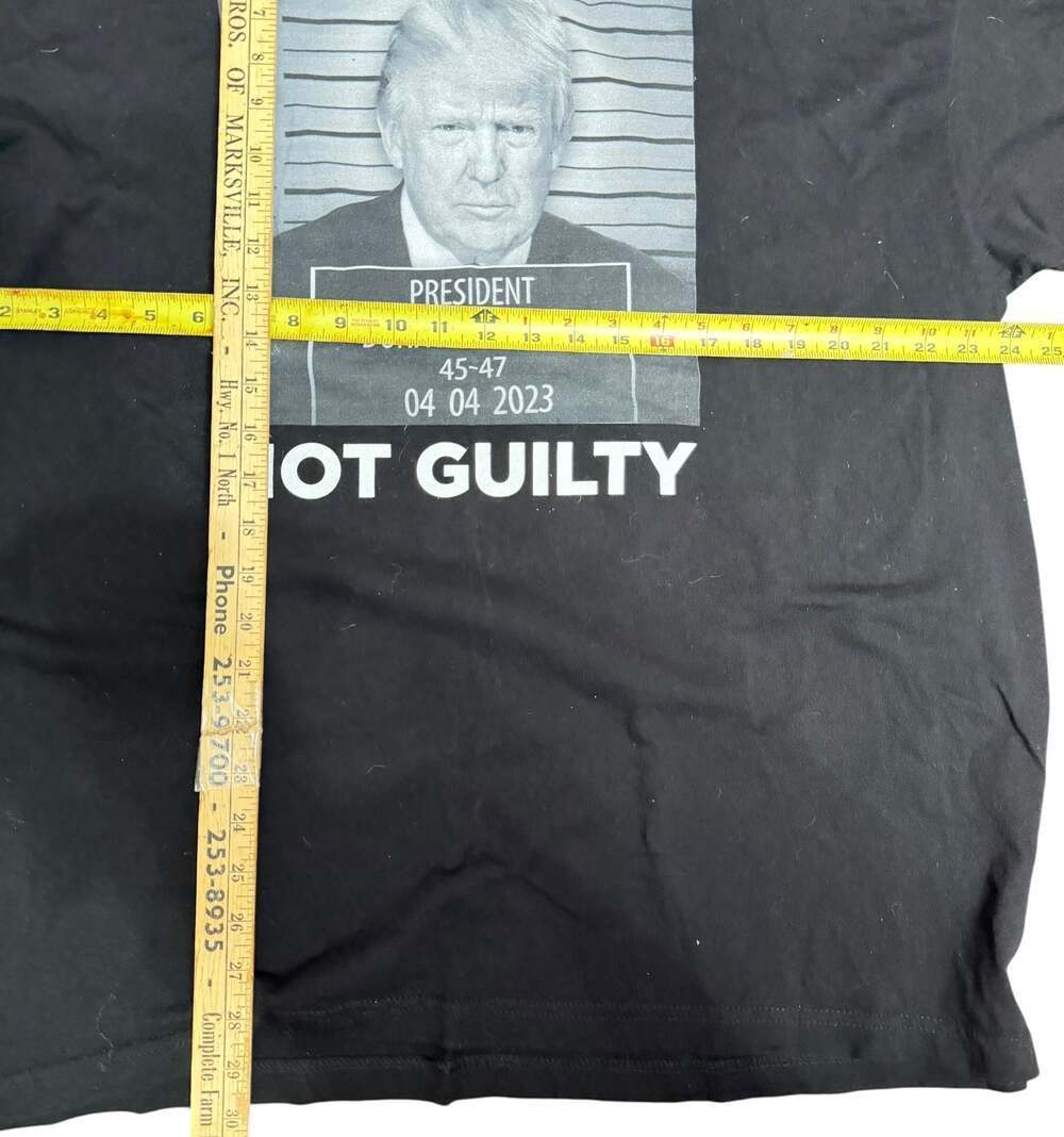 Trump Mugshot Not Guilty Trump Arrest 45-47 Political Satire Funny Trump Shirts - Picture 6 of 7